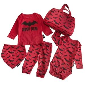 Eleven Paris Baby Batman 5-Piece Set (18M) | Unisex Superhero Outfit | Brand New